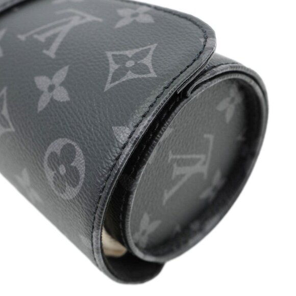 Louis Vuitton  3 Watch Case Monogram Eclipse Pouch Black - Picture 9 of 12